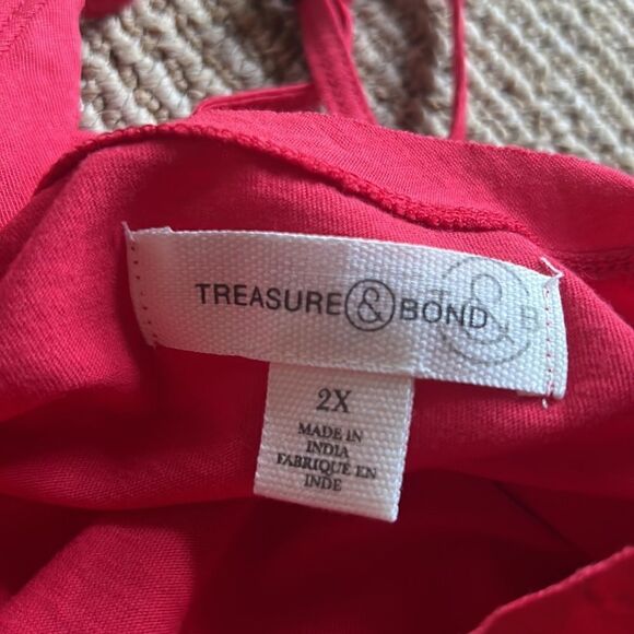 šTreasureā&āBondĀ OrganicāCottonāCamisoleāredā2XĀ  - Picture 10 of 10